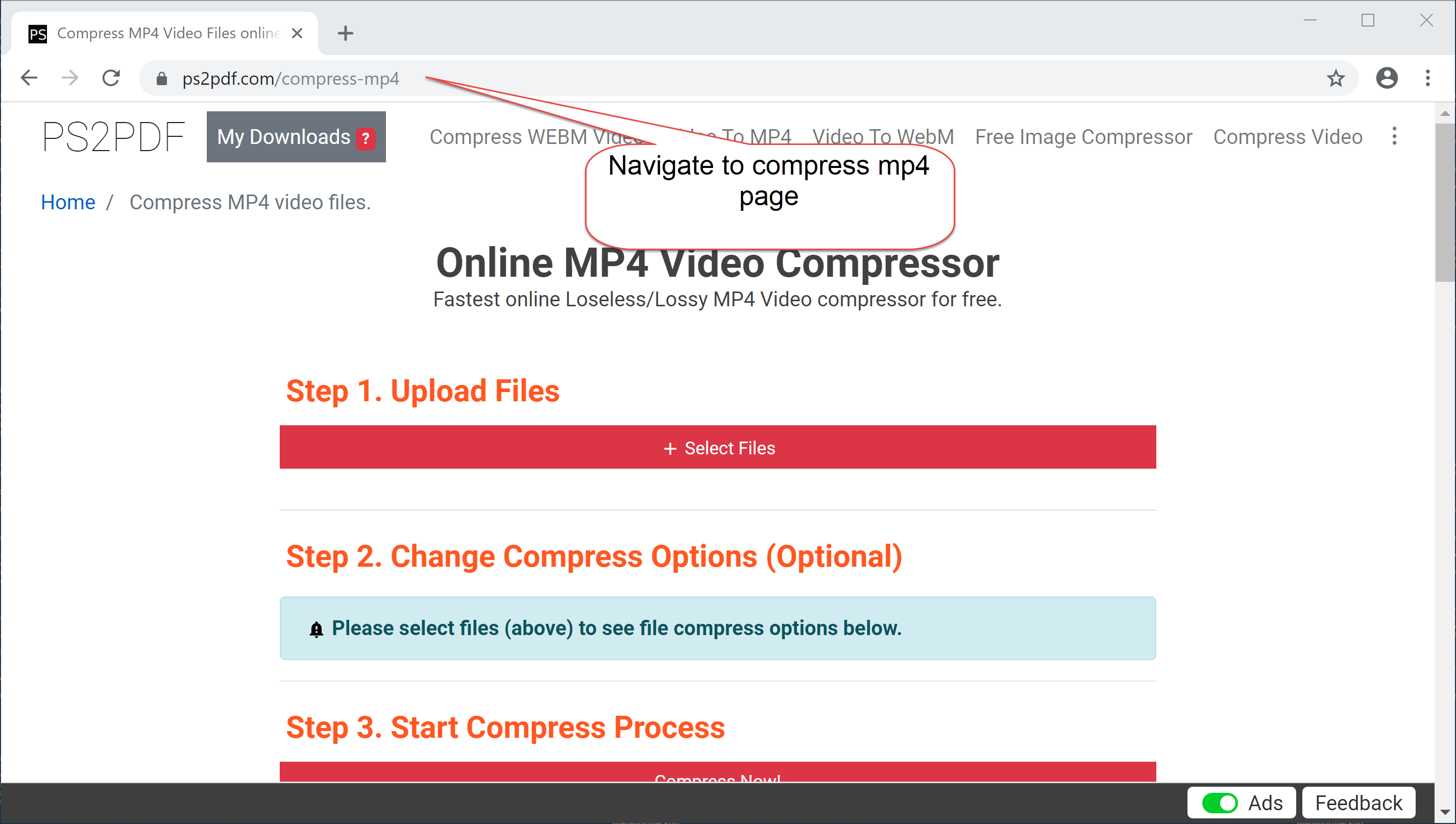 Mp4 compressor. Mp4 compress. compress mp4 online.