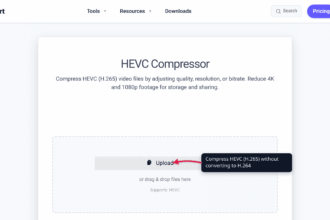 The xconvert HEVC compressor for reducing H.265 video file sizes