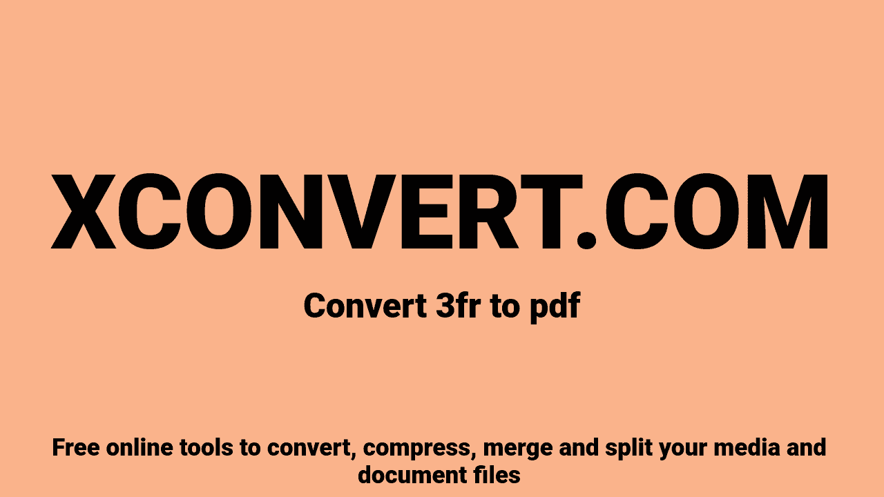 3fr Chart 3FR to PDF Converter Online Free | XConvert