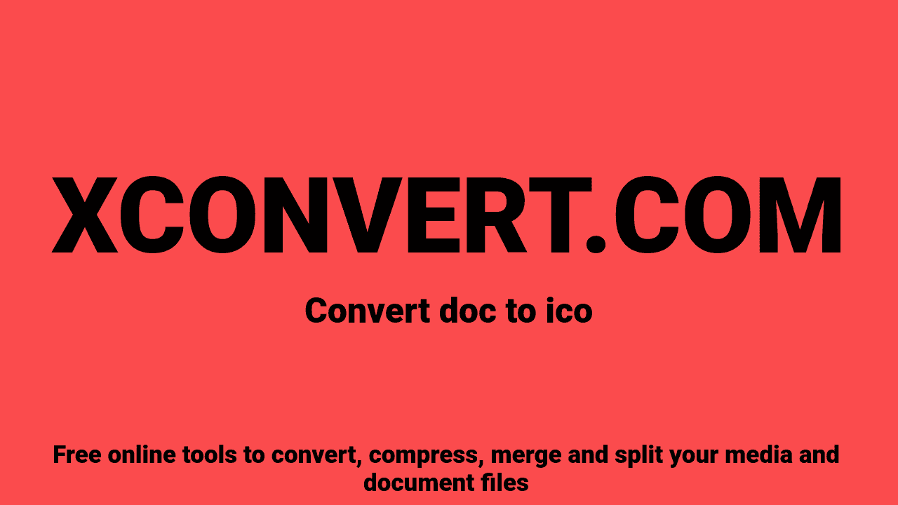 DOC to ICO Converter Online Free | XConvert