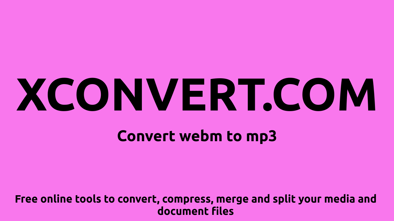 Android Mp3 Converter 128 Kbps WebM To WAV Convert WebM To
