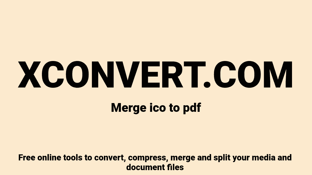 Merge ICO to PDF Online Free — Combine Icons | XConvert
