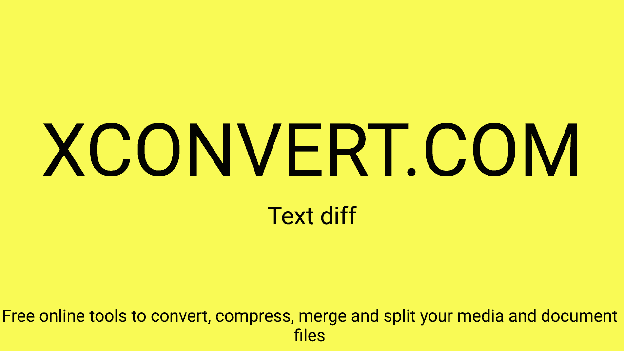 Text Diff Generator - XConvert.com